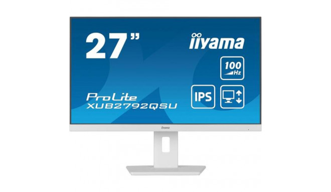 iiyama ProLite XUB2792QSU-W6 computer monitor 68.6 cm (27&quot;) 2560 x 1440 pixels Wide Quad HD