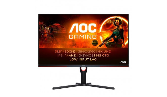 AOC G3 U32G3X/BK LED display 80 cm (31.5&quot;) 3840 x 2160 pixels 4K Ultra HD Black, Red