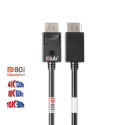 CLUB3D DisplayPort 2.1 Bi-Directional VESA DP80 Certified Cable 4K240Hz, 8K60Hz or 10K30Hz M/M 1.2m/