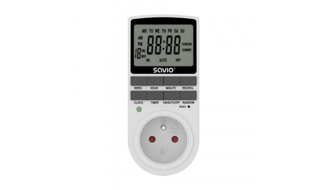 Savio AE-03 electrical timer White Daily/Weekly timer