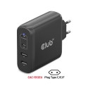 CLUB3D Travel Charger 100W GaN technology, Four port USB Type-A(2x) and -C(2x), Power Delivery(PD) 3