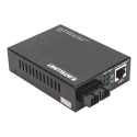 Intellinet Gigabit PoE+ Media Converter, 1000Base-T RJ45 Port to 1000Base-LX (SC) Single-Mode, 20 km