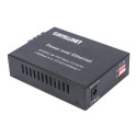 Intellinet Gigabit PoE+ Media Converter, 1000Base-T RJ45 Port to 1000Base-LX (SC) Single-Mode, 20 km