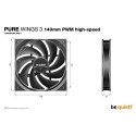 be quiet! Pure Wings 3 140mm PWM high-speed Computer case Fan 14 cm Black 1 pc(s)