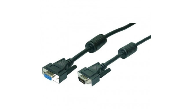 LogiLink VGA M/F 1.8m VGA cable VGA (D-Sub) Black