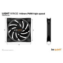 be quiet! Light Wings 140mm ARGB PWM High Speed Fan Black 3 Pack