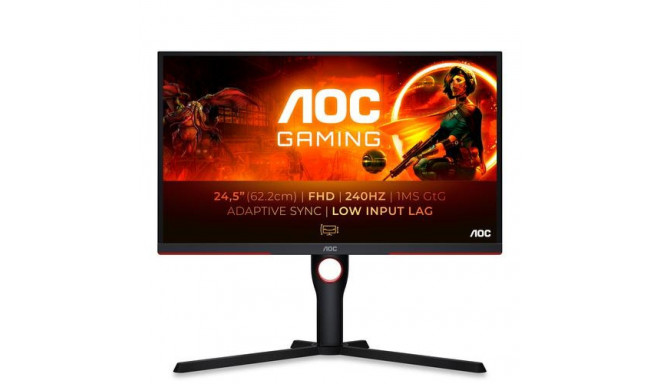 AOC G3 25G3ZM/BK computer monitor 62.2 cm (24.5&quot;) 1920 x 1080 pixels Full HD Black, Red