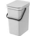 Brabantia Sort & Go Waste Bin Light Grey 12 L