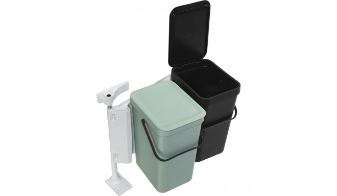 Brabantia Sort & Go Waste Bin 2 x 12 L Dark Grey & Jade Green