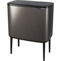 Brabantia Waste Bin Bo Touch Bin Platinum, 11 + 23 L