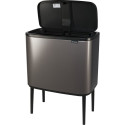 Brabantia Waste Bin Bo Touch Bin Platinum, 11 + 23 L