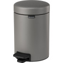 Brabantia Pedal Bin Newicon 3 L Mineral Concrete Grey