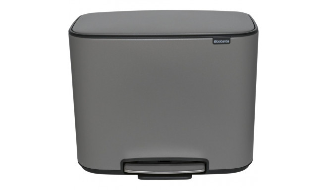 Brabantia Bo Pedal Bin Mineral Concrete Grey, 11 + 23 L