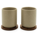 Bredemeijer Teebecher Umea 200ml beige with coaster        142025