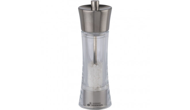 Zassenhaus salt mill Aachen 18cm, stainless steel/transparent