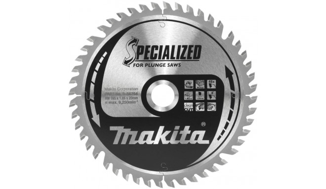 Makita B-56764 SPECIALIZED Saw Blade 165x20x48Z