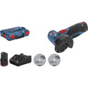 Bosch GWS 12V-76, 2x GBA 12V 3.0 Cordless Angle Grinder