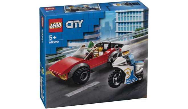 LEGO City 60392 Politsei Mootorratta ja Auto Jälitamine