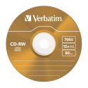 1x5 Verbatim CD-RW 80 / 700MB 10x Speed, Colour, Slim