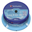 1x25 Verbatim Data Life Plus CD-R 80, 52x Speed, cake box