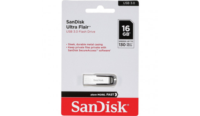 SanDisk Cruzer Ultra Flair 16GB USB 3.0 130MB/s mälupulk