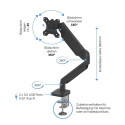 Fellowes Platinum Series Single Monitor Arm white