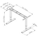 DIGITUS Electrically height-adj. Table Dual-Motor 3 Steps black