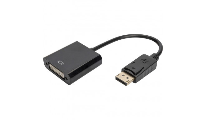 DIGITUS DisplayPort - DVI Adapt/ Converter, DP-DVI, 15cm, black