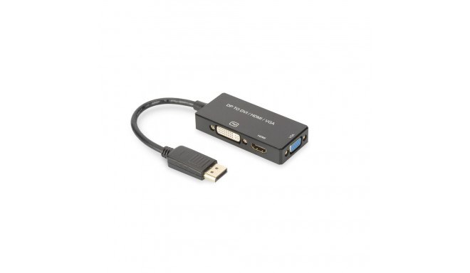 DIGITUS DisplayPort 3in1 adapter / konverter - DP-HDMI+DVI+VGA 20cm