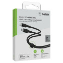 Belkin Flex Lightning/USB-C 15W 2m, mfi, 15W, black CAA009bt2MBK