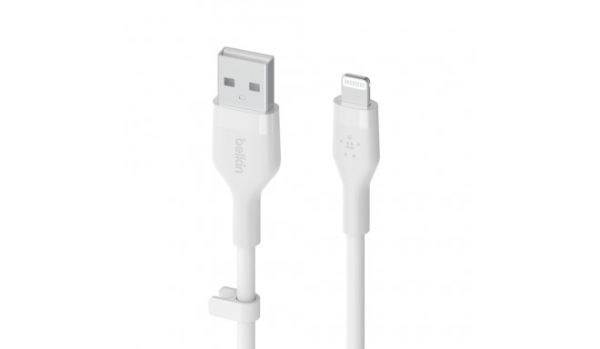 Belkin Flex Lightning/USB-A 1m MFI sert., valge