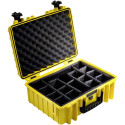 B&W Outdoor Case Type 5000 yellow with partition insert