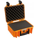 B&W Outdoor Case Type 3000 orange with foam insert