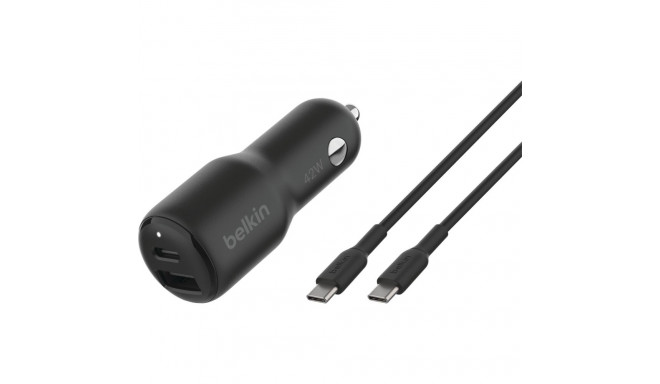 Belkin BOOST Charge 42W Dual Car Charger PD/PPS Tech. CCB005btBK