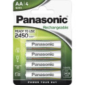 1x4 Panasonic Akku NiMH Mignon AA 2450 mAh Rechargeable Evolta