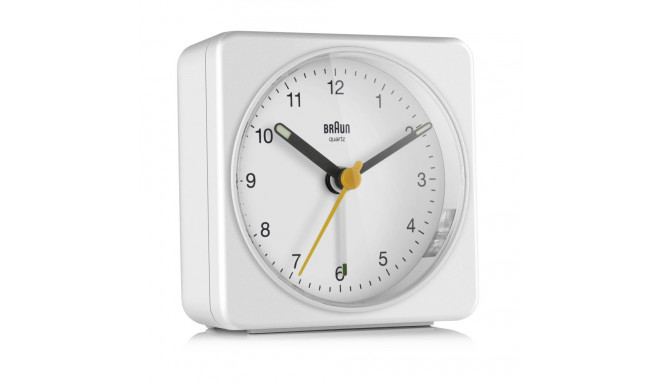 Braun BC 03 W quartz alarm clock analog white