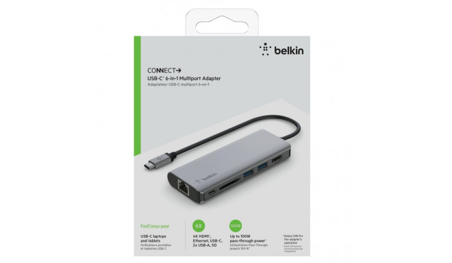 Belkin CONNECT USB-C 6-in-1 Multiport-Adapter    AVC008btSGY