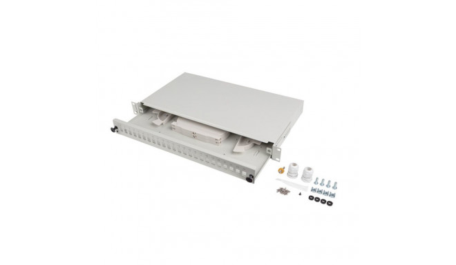 RACKMOUNT 19" 1U FIBER PATCH PANEL LANBERG 24XSC SIMPLEX/24XLC DUPLEX + ACCESSORIES