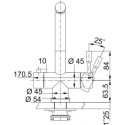 Kitchen faucet for filtered water Franke Atlas Clear Water 160.0705.404, stainless steel