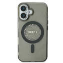 Guess GUHMP16SPFTDTEK iPhone 16 6.1" black/black hardcase IML Rhinestones MagSafe