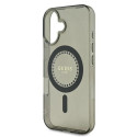 Guess GUHMP16SPFTDTEK iPhone 16 6.1" black/black hardcase IML Rhinestones MagSafe