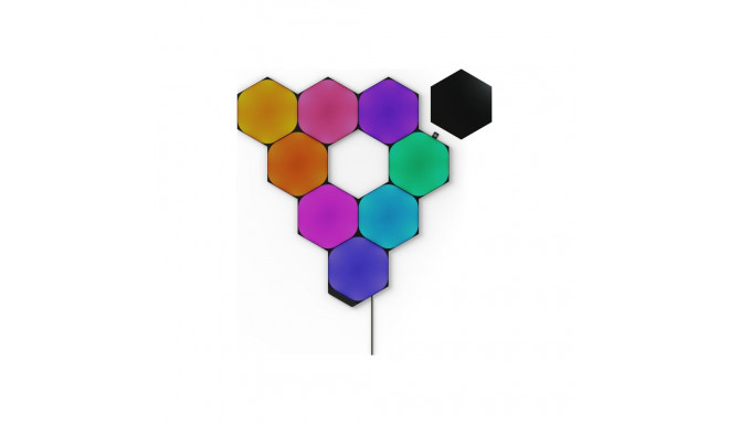 Nanoleaf Shapes must kuusnurkade stardikomplekt (9 paneeli) 42 W WiFi