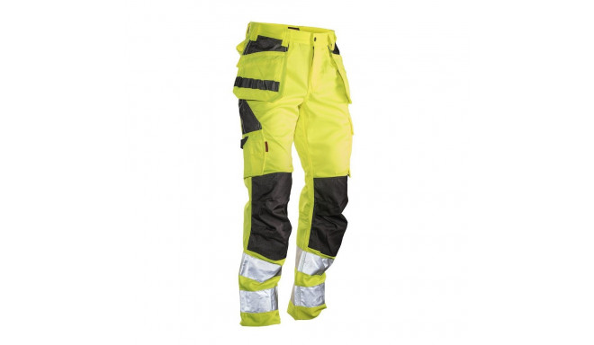 Jobman Practical ripptaskutega vööpüksid 2377 Hi-Vis kollane 52