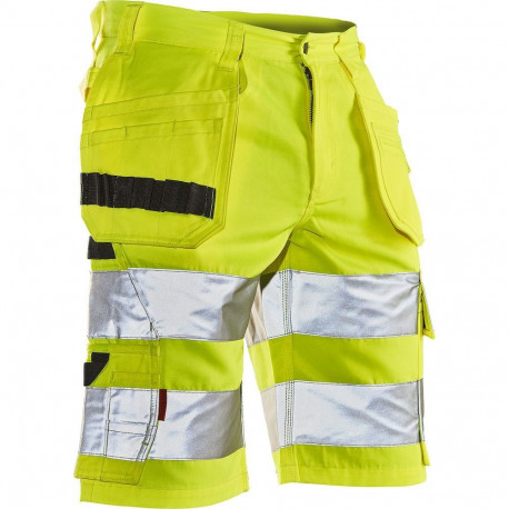 Jobman Practical lühikesed püksid ripptaskutega 2205 Hi-Vis kollane 54