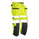 Jobman ripptaskutega 3/4 vööpüksid 2217 Hi-Vis kollane 54