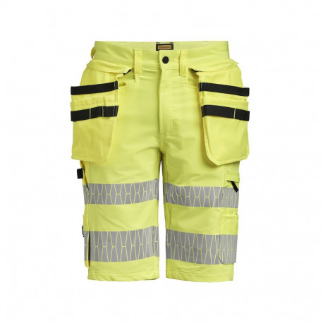 Jobman ripptaskutega stretch lühikesed püksid Hi-Vis kollane 2296 48