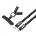 USB C 2in1 cable black 1.2 m