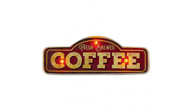 RETRO Metal Sign LED Fresh Brewed Coffee Forever Light