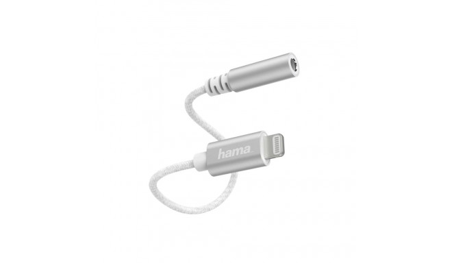 Hama 00187210 Lightning Adapter to 3.5mm Audio Socket, White