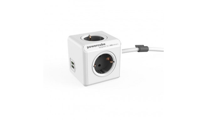 Allocacoc PowerCube Extended USB DE Grey